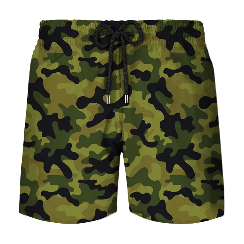 Camouflage Board Shorts Fashion 3D Printed Camo