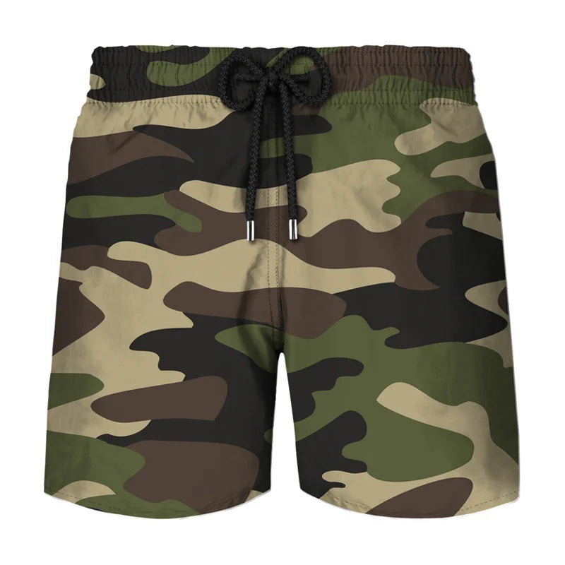 Camouflage Board Shorts Fashion 3D Printed Camo