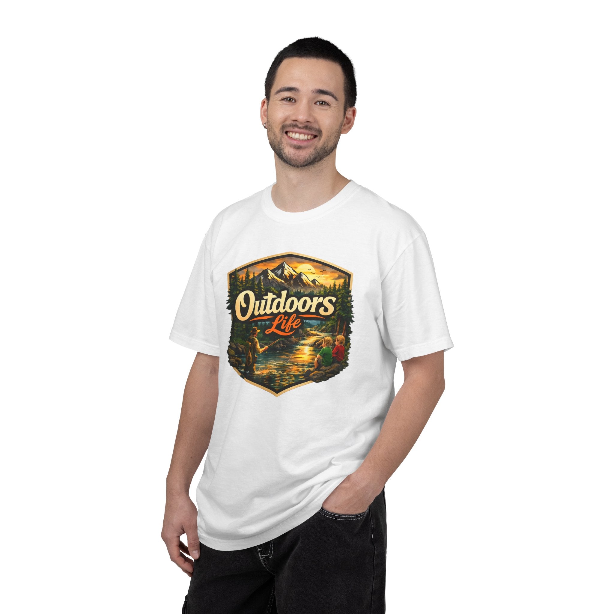 Outdoors Life T-Shirt — Vintage Camping & Fishing Graphic Tee