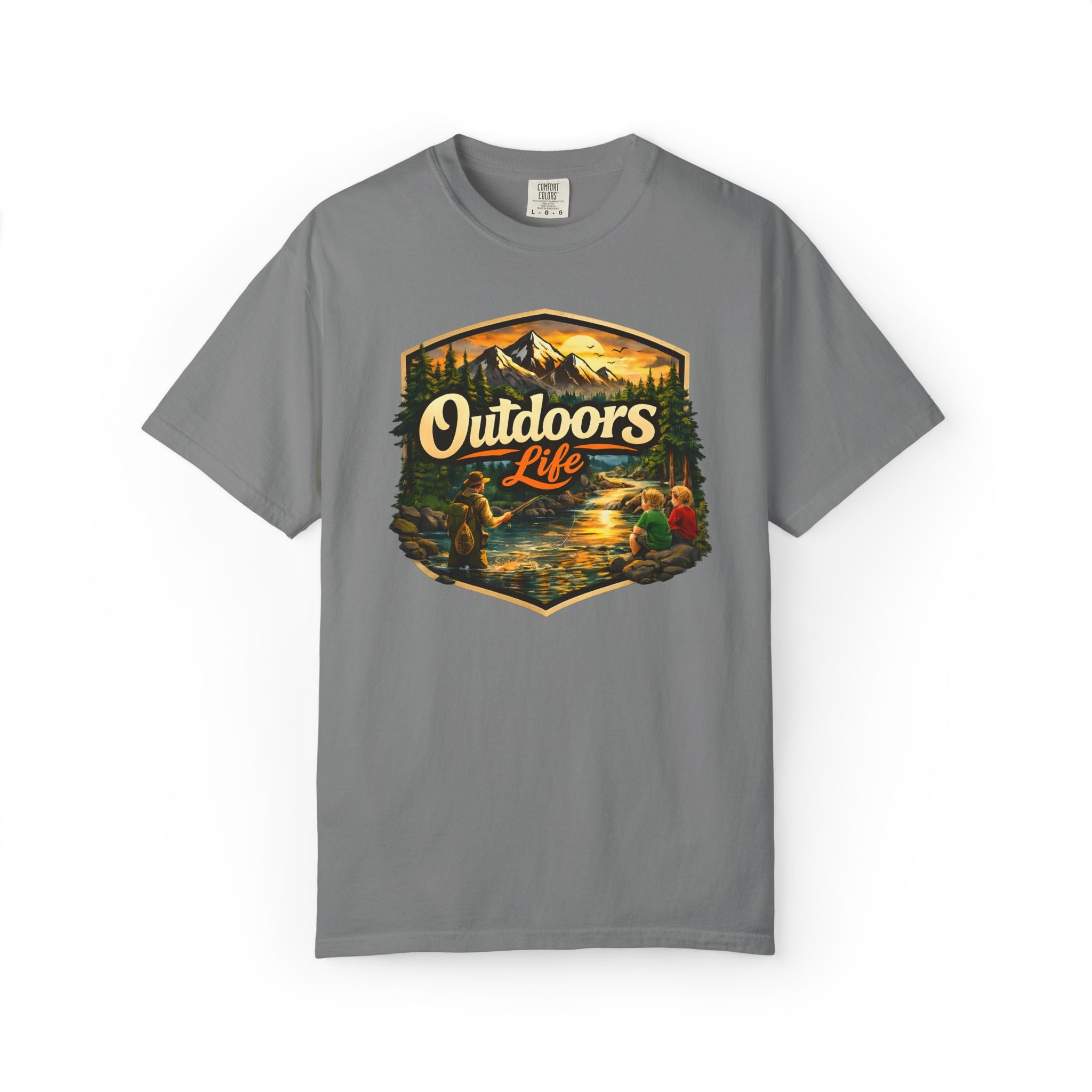 Outdoors Life T-Shirt — Vintage Camping & Fishing Graphic Tee