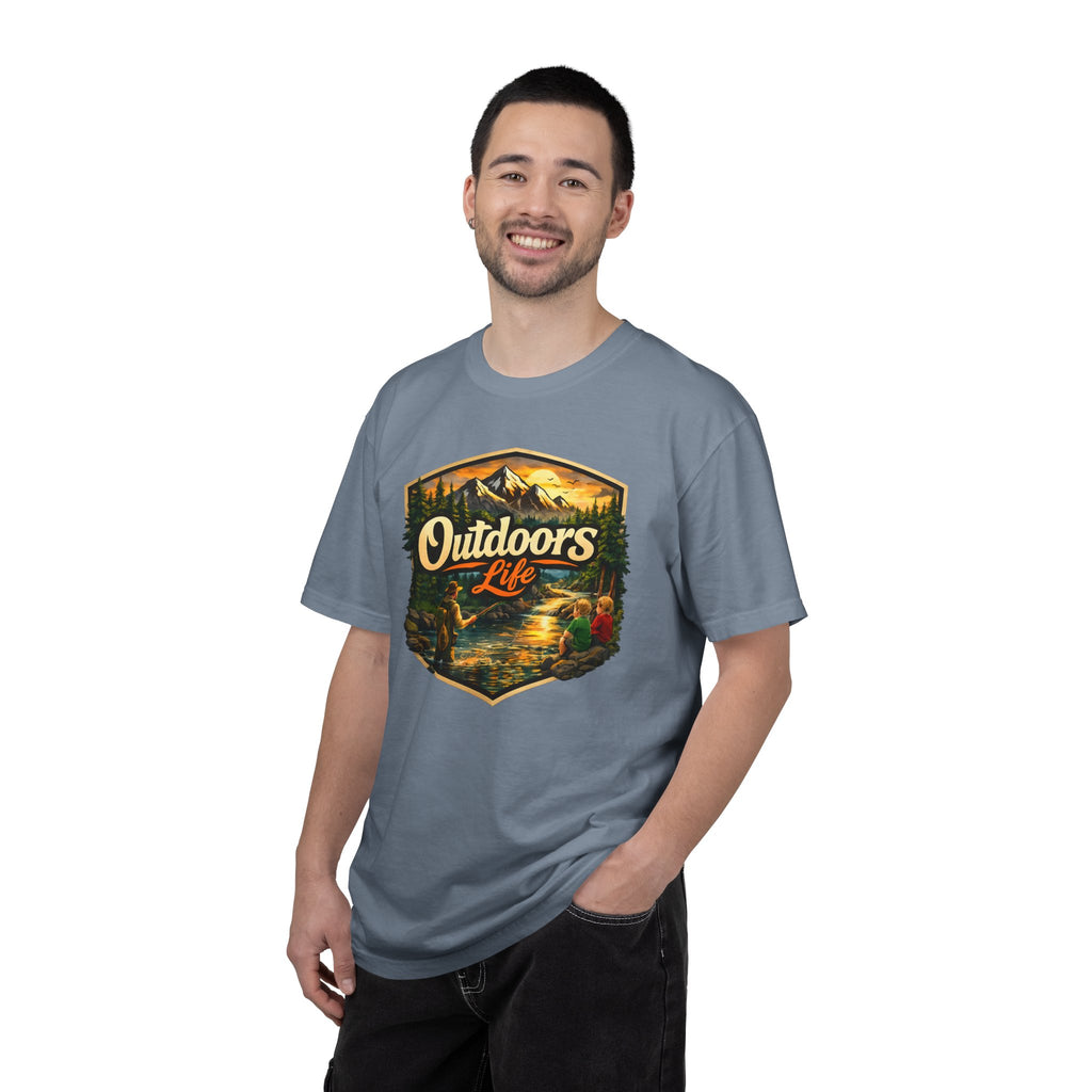 Outdoors Life T-Shirt — Vintage Camping & Fishing Graphic Tee