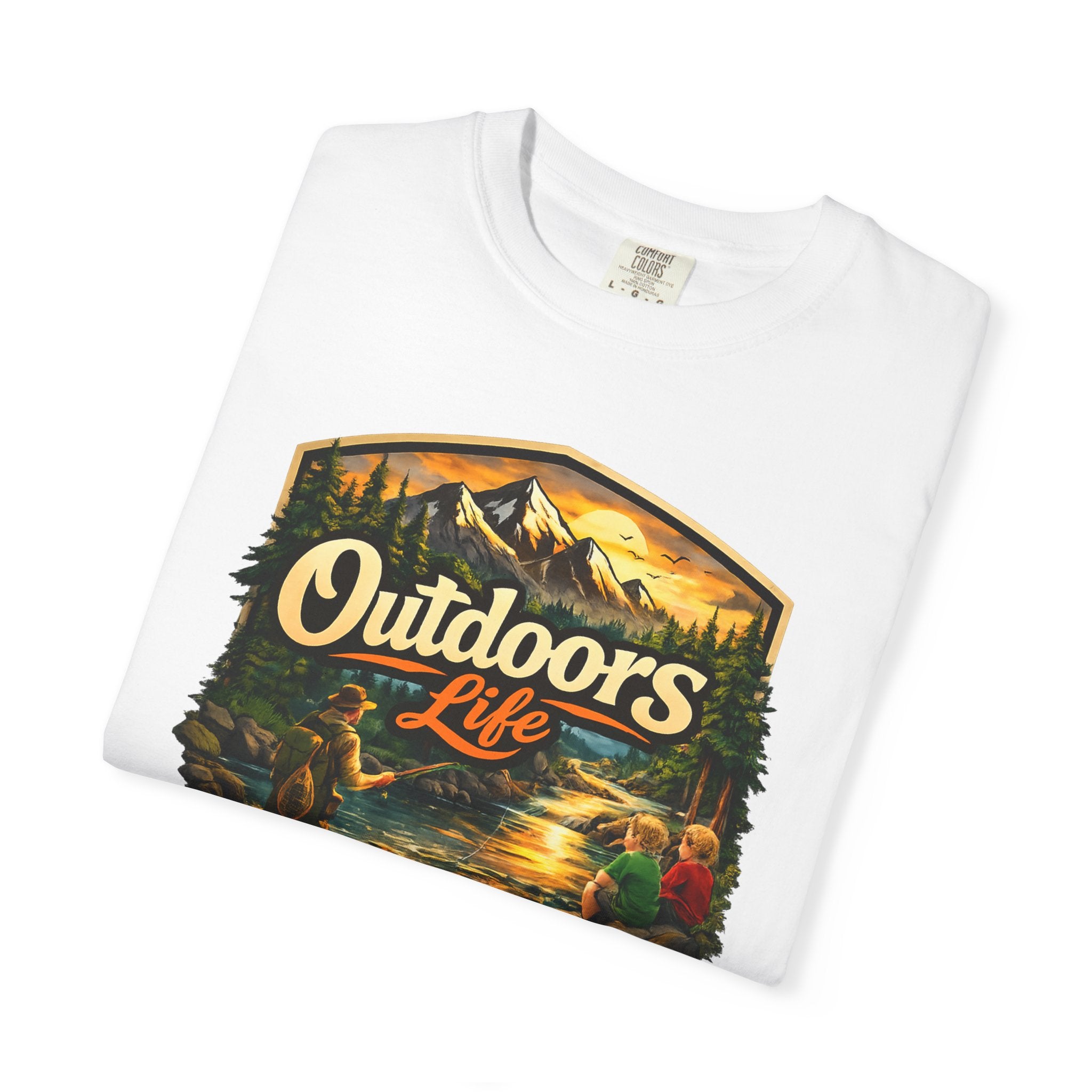 Outdoors Life T-Shirt — Vintage Camping & Fishing Graphic Tee