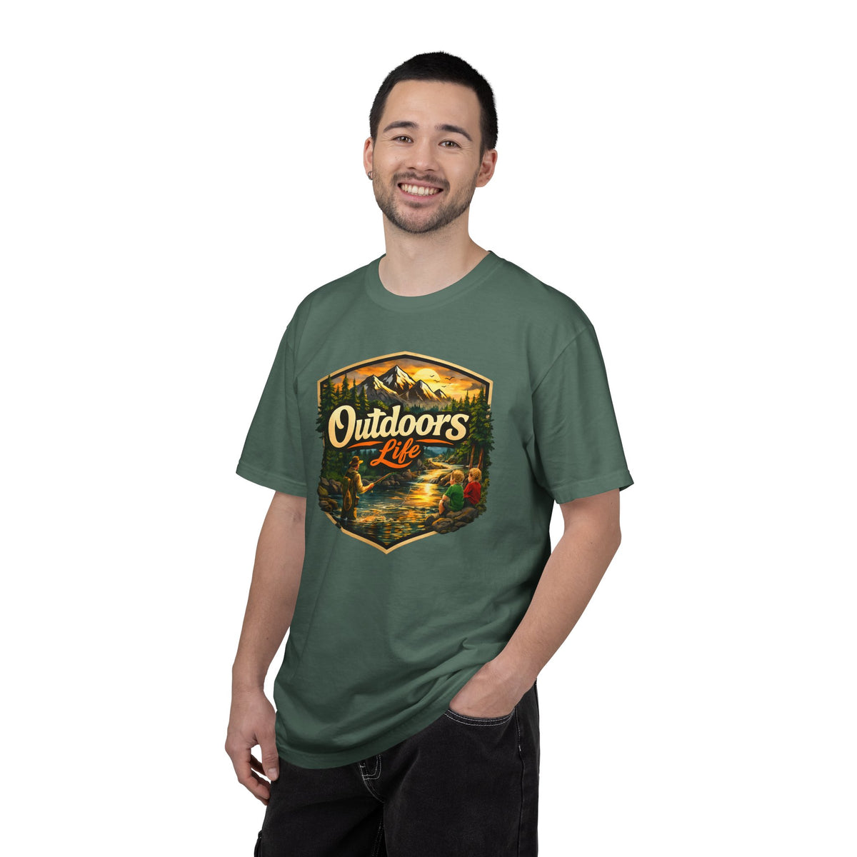 Outdoors Life T-Shirt — Vintage Camping & Fishing Graphic Tee