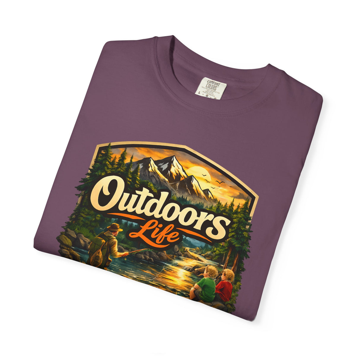 Outdoors Life T-Shirt — Vintage Camping & Fishing Graphic Tee
