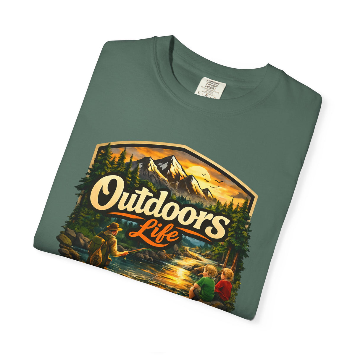 Outdoors Life T-Shirt — Vintage Camping & Fishing Graphic Tee