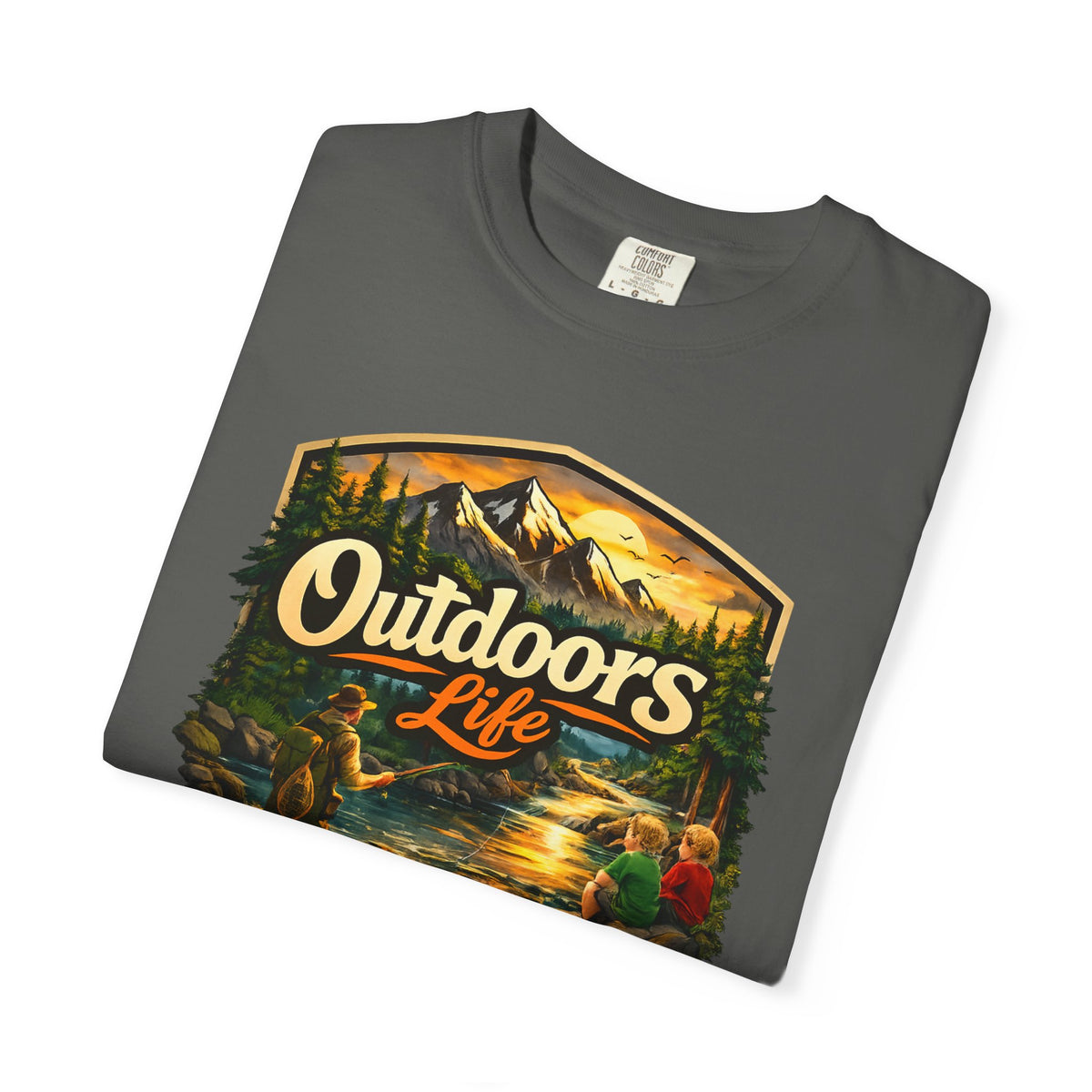 Outdoors Life T-Shirt — Vintage Camping & Fishing Graphic Tee