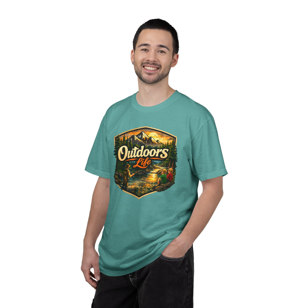Outdoors Life T-Shirt — Vintage Camping & Fishing Graphic Tee