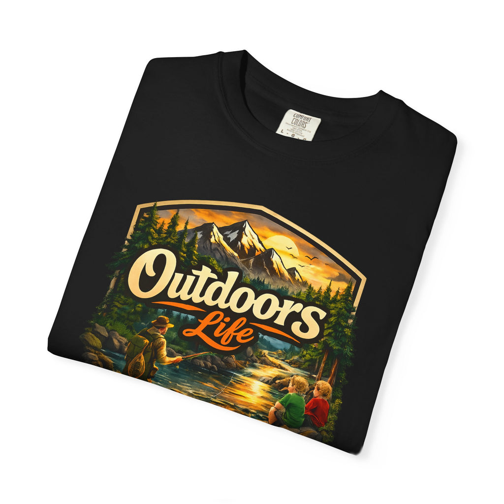 Outdoors Life T-Shirt — Vintage Camping & Fishing Graphic Tee