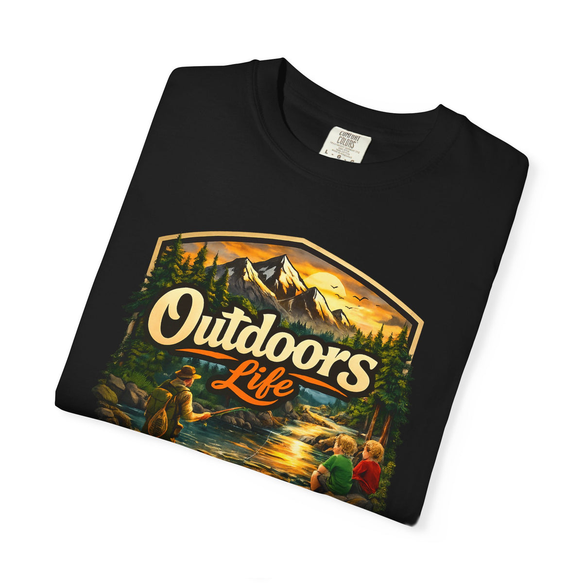 Outdoors Life T-Shirt — Vintage Camping & Fishing Graphic Tee