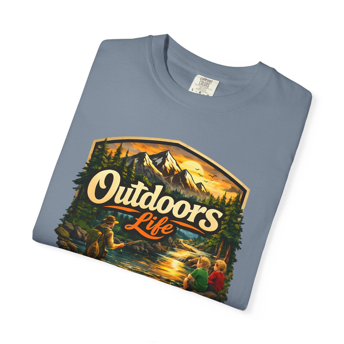 Outdoors Life T-Shirt — Vintage Camping & Fishing Graphic Tee