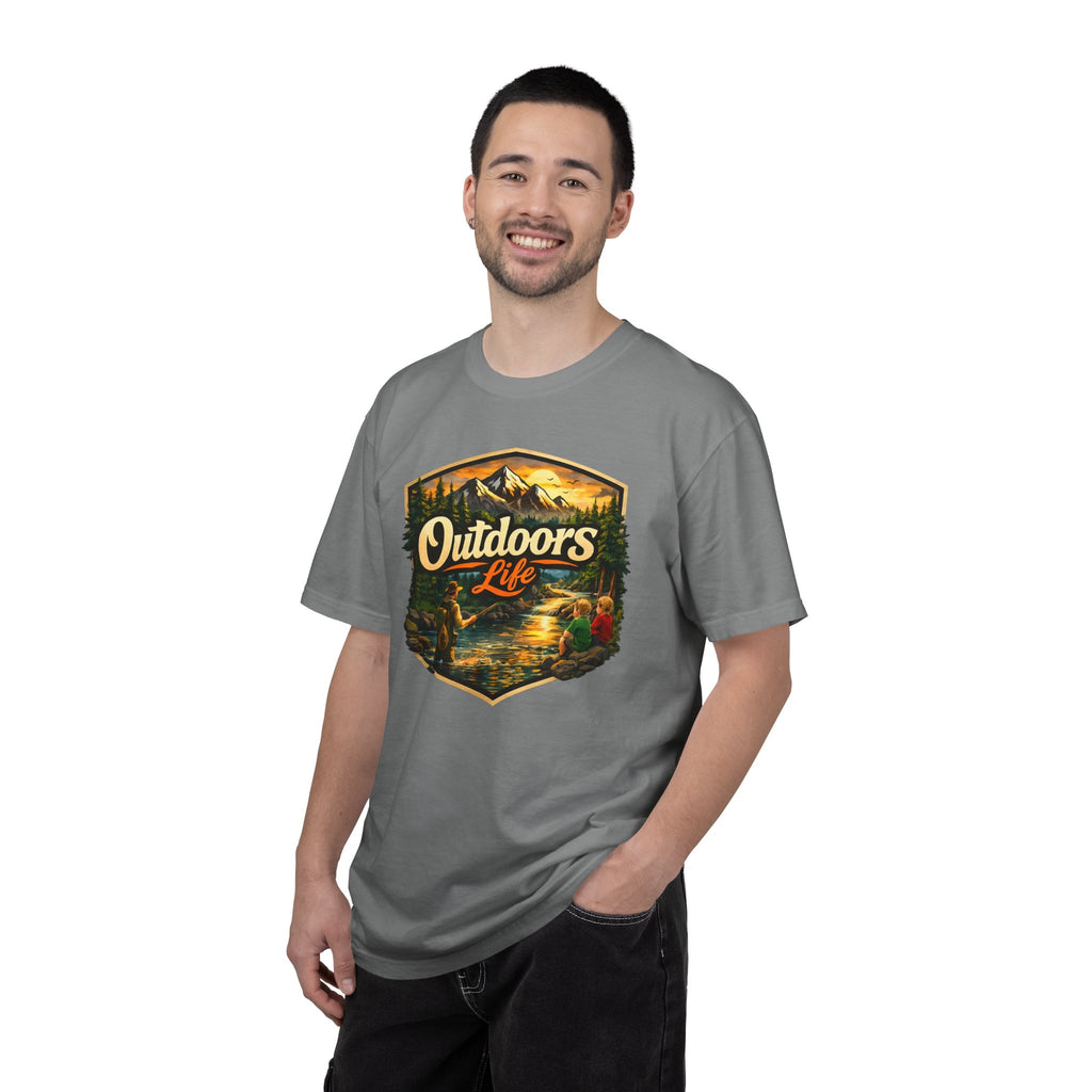 Outdoors Life T-Shirt — Vintage Camping & Fishing Graphic Tee