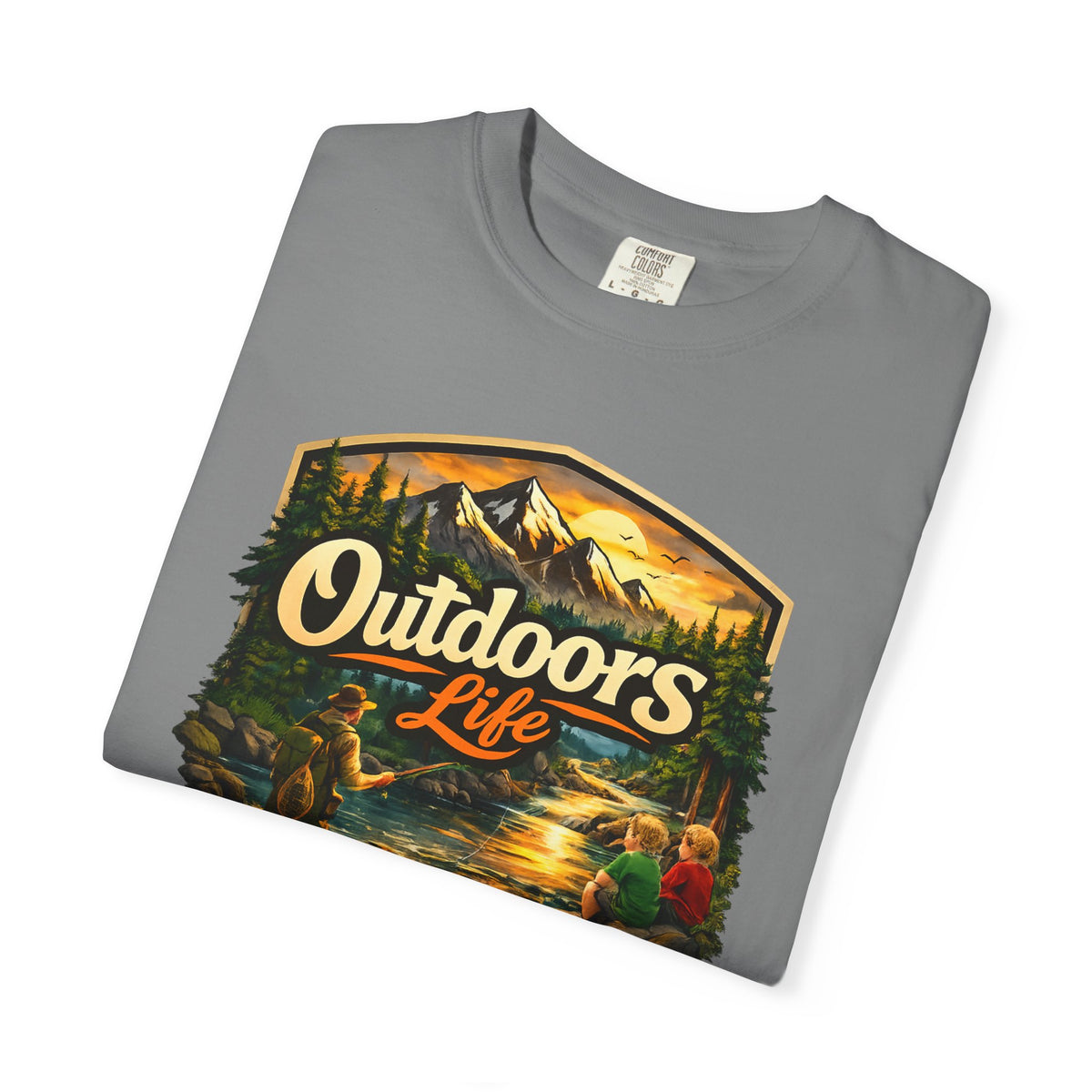 Outdoors Life T-Shirt — Vintage Camping & Fishing Graphic Tee