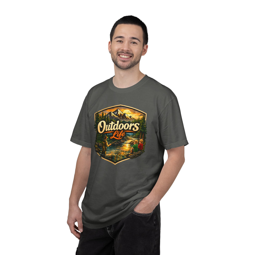 Outdoors Life T-Shirt — Vintage Camping & Fishing Graphic Tee