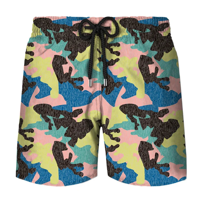 Camouflage Board Shorts Fashion 3D Printed Camo