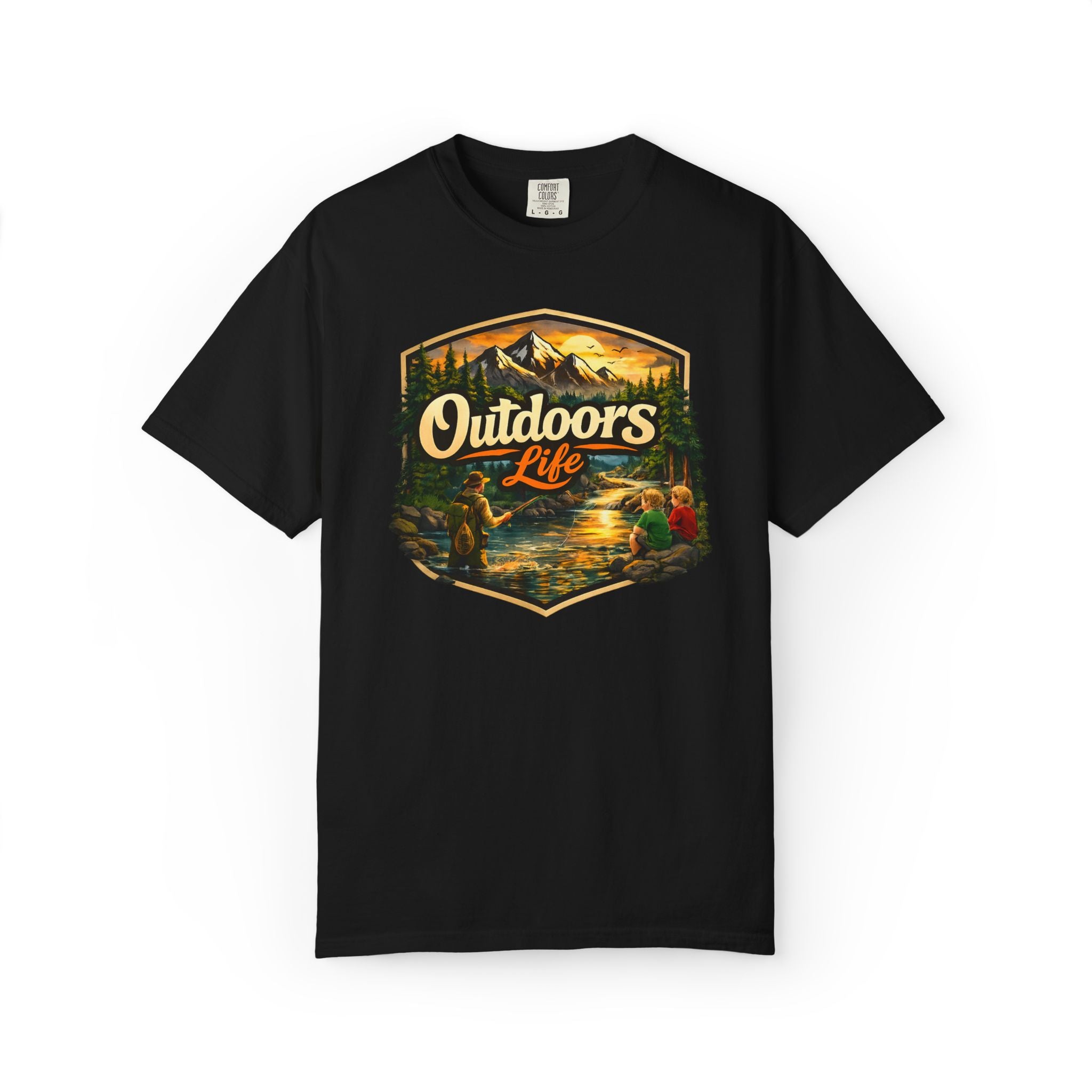 Outdoors Life T-Shirt — Vintage Camping & Fishing Graphic Tee