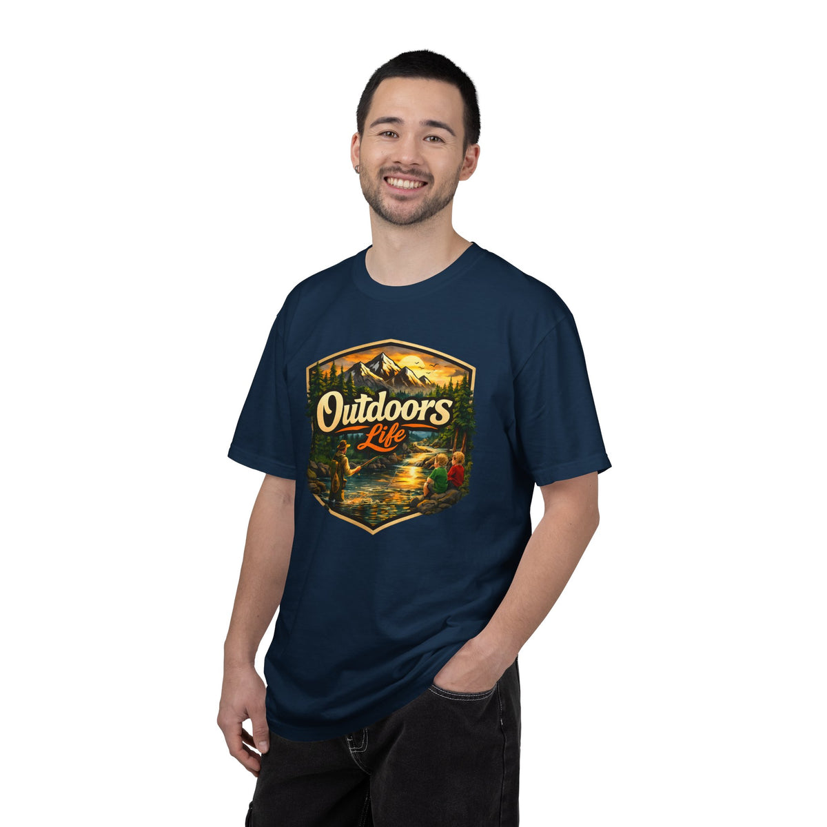 Outdoors Life T-Shirt — Vintage Camping & Fishing Graphic Tee