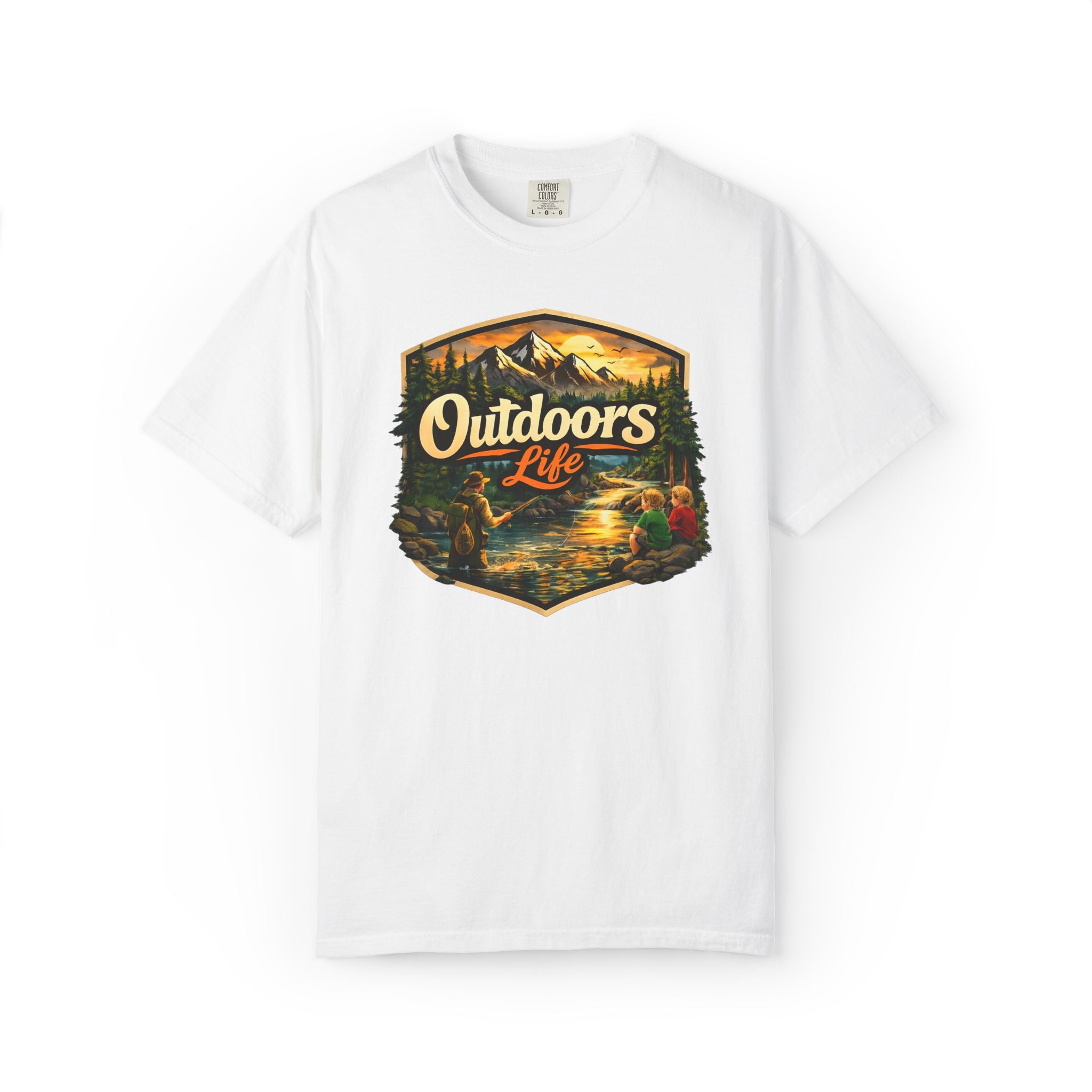 Outdoors Life T-Shirt — Vintage Camping & Fishing Graphic Tee
