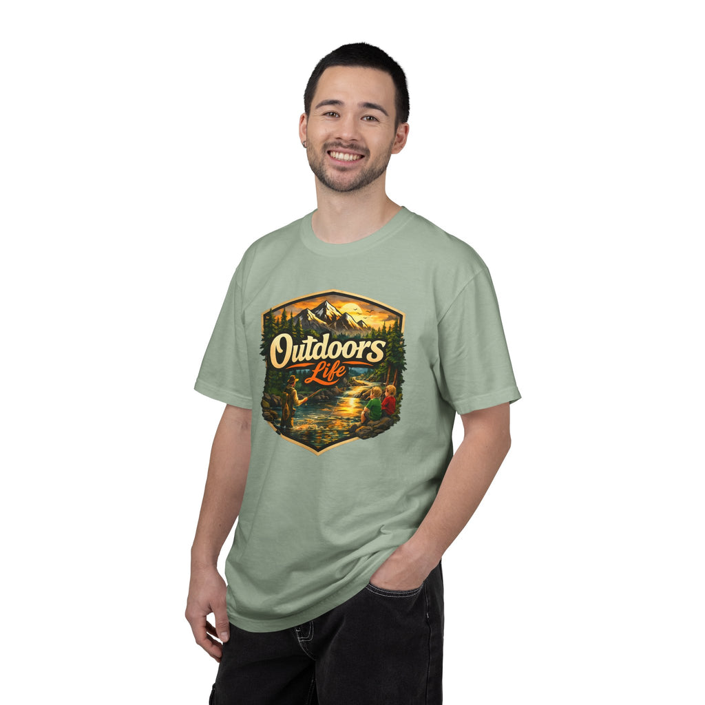 Outdoors Life T-Shirt — Vintage Camping & Fishing Graphic Tee