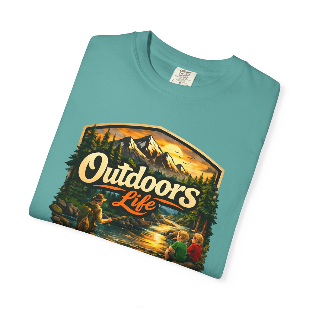 Outdoors Life T-Shirt — Vintage Camping & Fishing Graphic Tee
