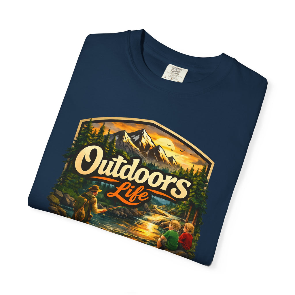 Outdoors Life T-Shirt — Vintage Camping & Fishing Graphic Tee