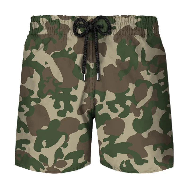 Camouflage Board Shorts Fashion 3D Printed Camo