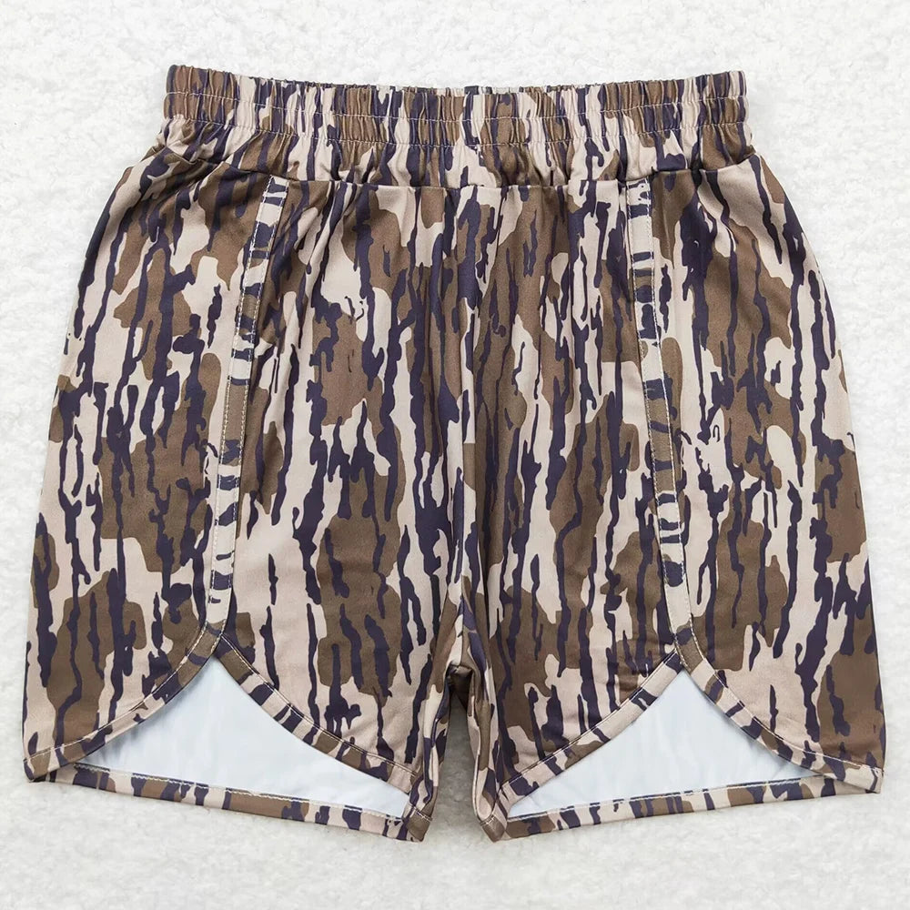 Women's Grey Camo Shorts — Casual Summer Bottoms