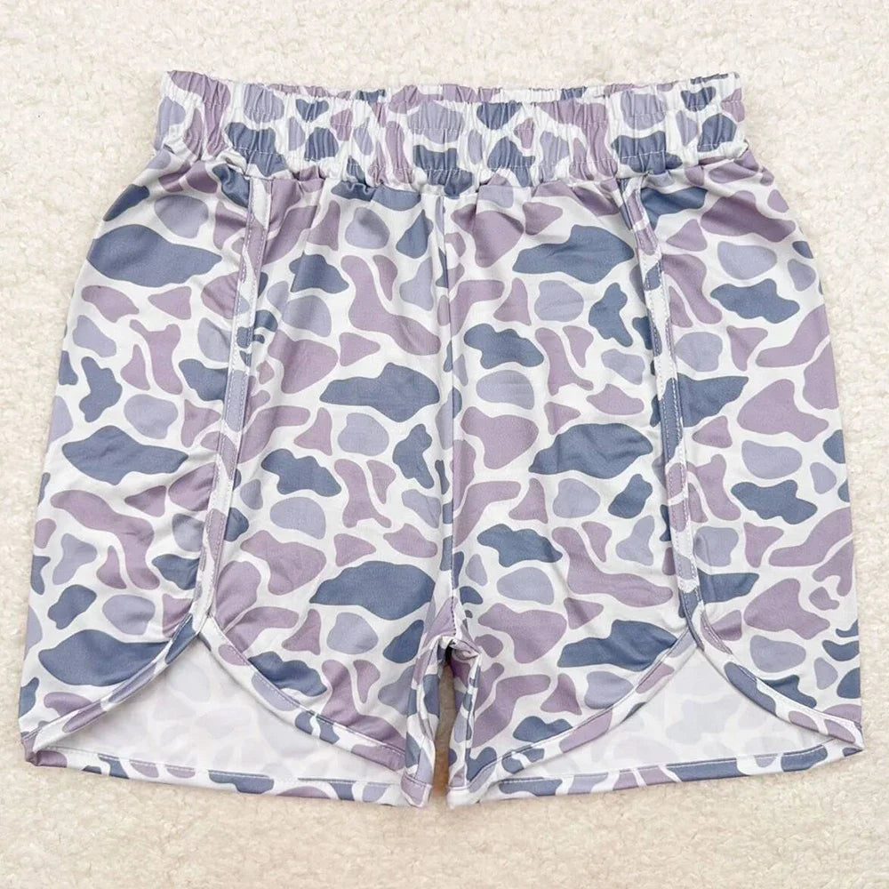 Women's Grey Camo Shorts — Casual Summer Bottoms