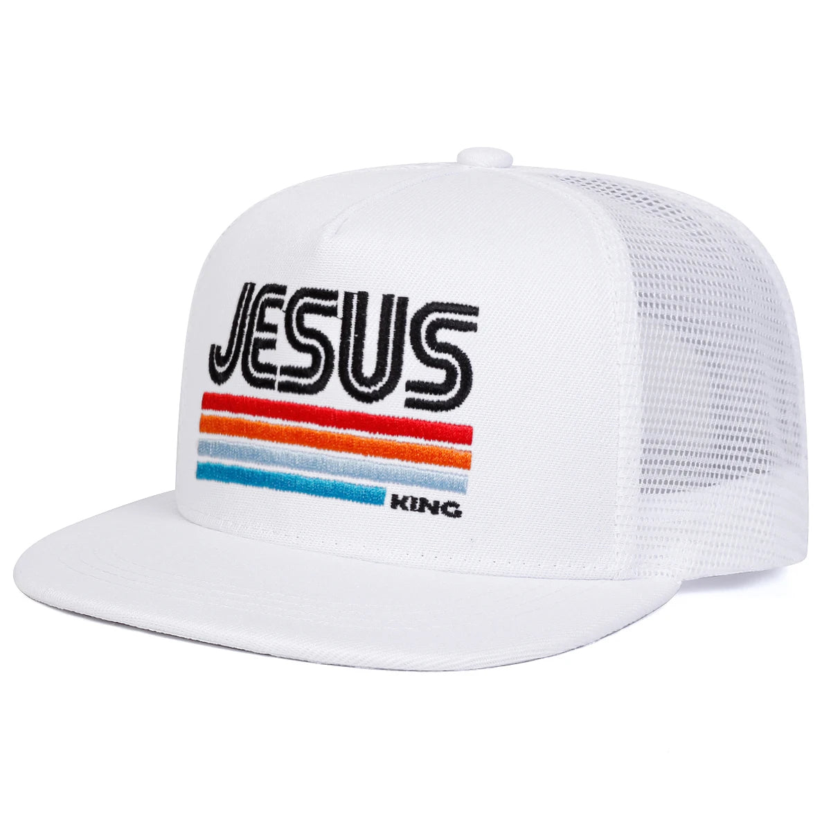Unisex JESUS Letter Embroidery Hip-hop Net Hats Spring Summer Outdoor Adjustable Casual Baseball Caps Sunscreen Hat Sports Cap