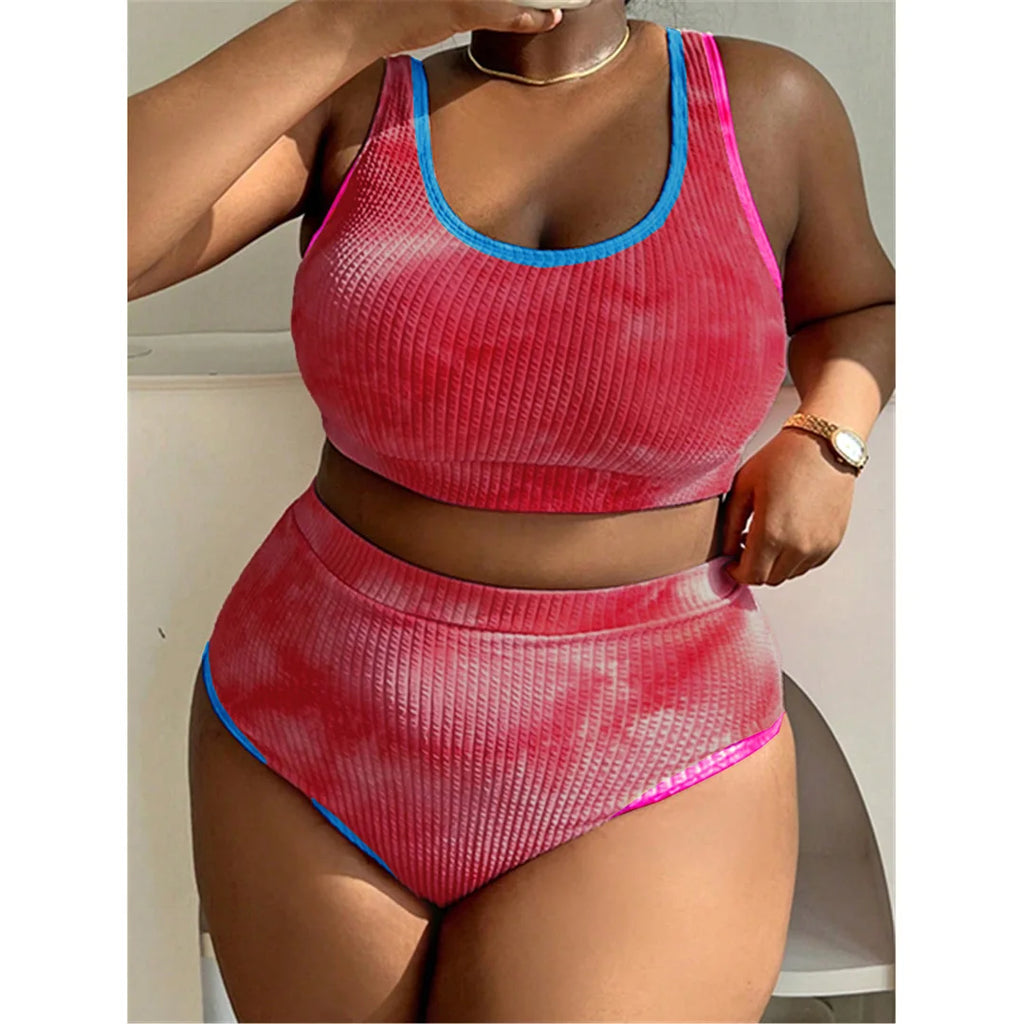 Tie-Dye Plus Size Bikini Set