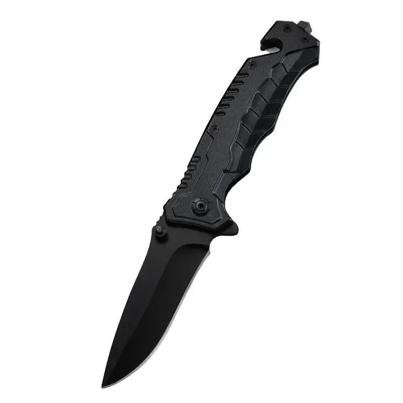 1pcs Portable Folding Knife Plastic Handle Stainless Steel Blade  Camping Survival Outdoor Tools