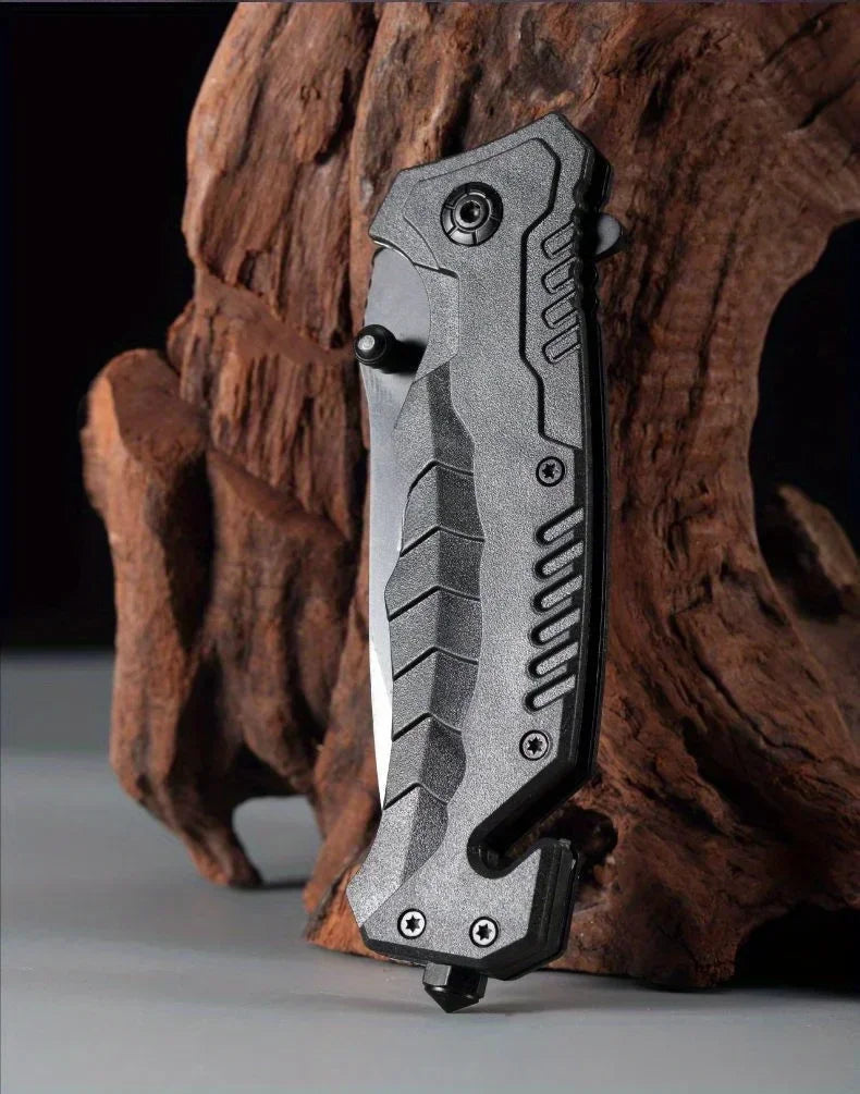 1pcs Portable Folding Knife Plastic Handle Stainless Steel Blade  Camping Survival Outdoor Tools