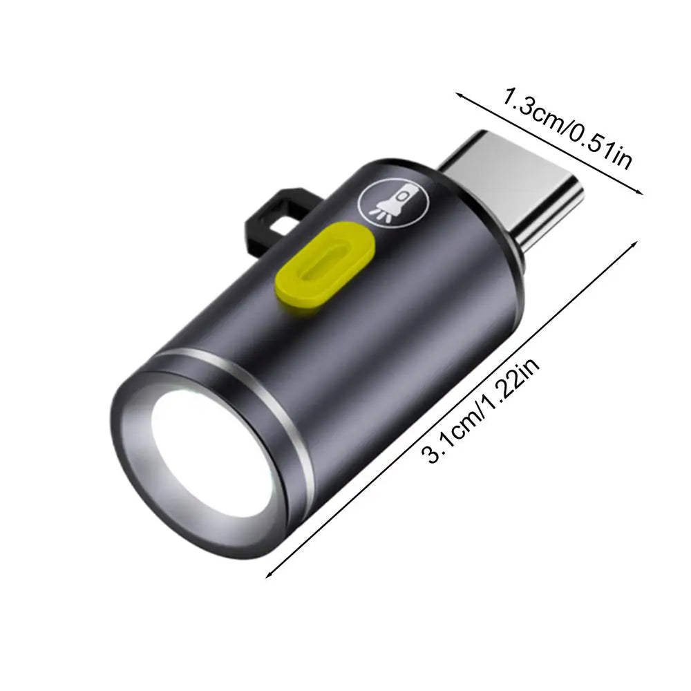 Type-C LED Camping Flashlight Portable Pocket Flashlight Outdoor Lighting Device Super Bright Waterproof Torch for Camping