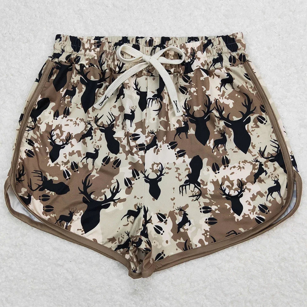 Women's Grey Camo Shorts — Casual Summer Bottoms