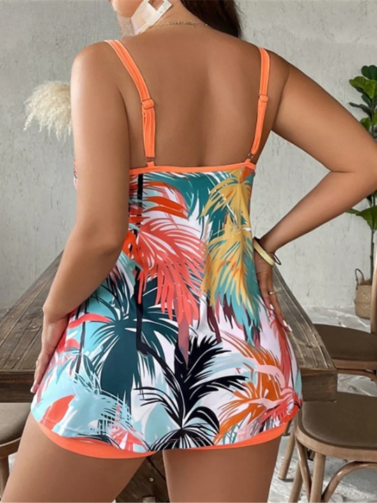 Printed Plus Size Bikini Set