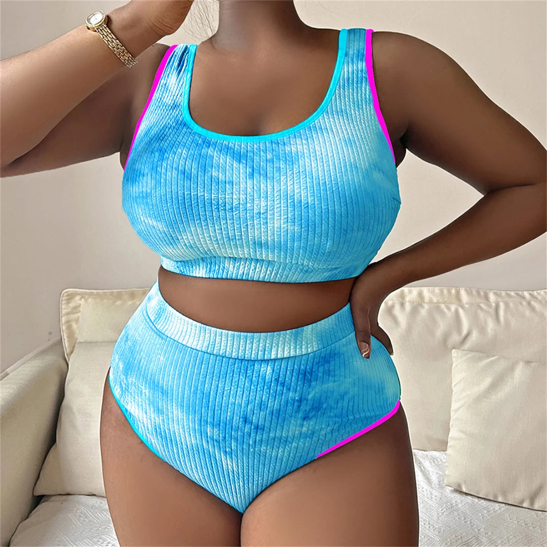 Tie-Dye Plus Size Bikini Set