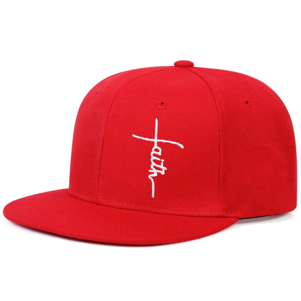 Unisex Faith Letter Cross Embroidery Hip-hop Hats Spring Autumn Outdoor Adjustable Casual Baseball Caps Sunscreen Hat Sports Cap