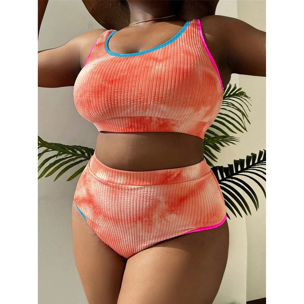 Tie-Dye Plus Size Bikini Set