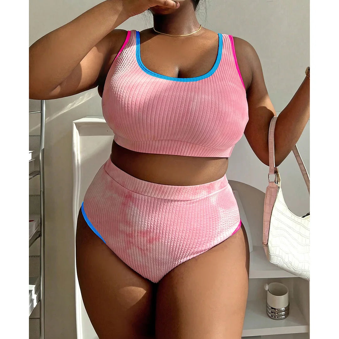Tie-Dye Plus Size Bikini Set