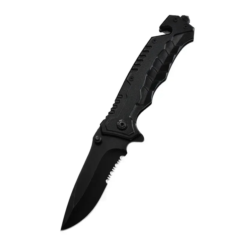 1pcs Portable Folding Knife Plastic Handle Stainless Steel Blade  Camping Survival Outdoor Tools