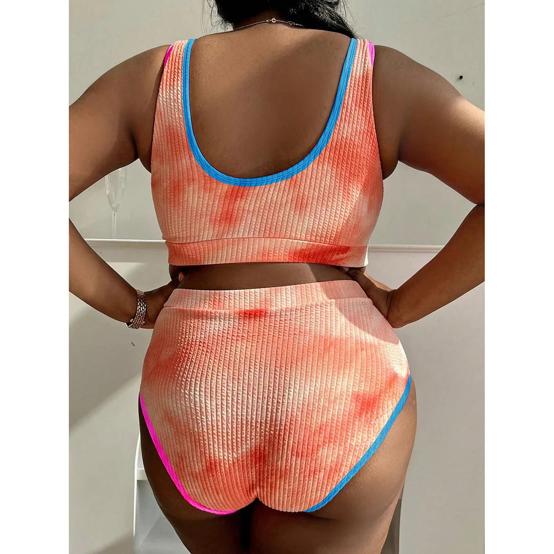 Tie-Dye Plus Size Bikini Set