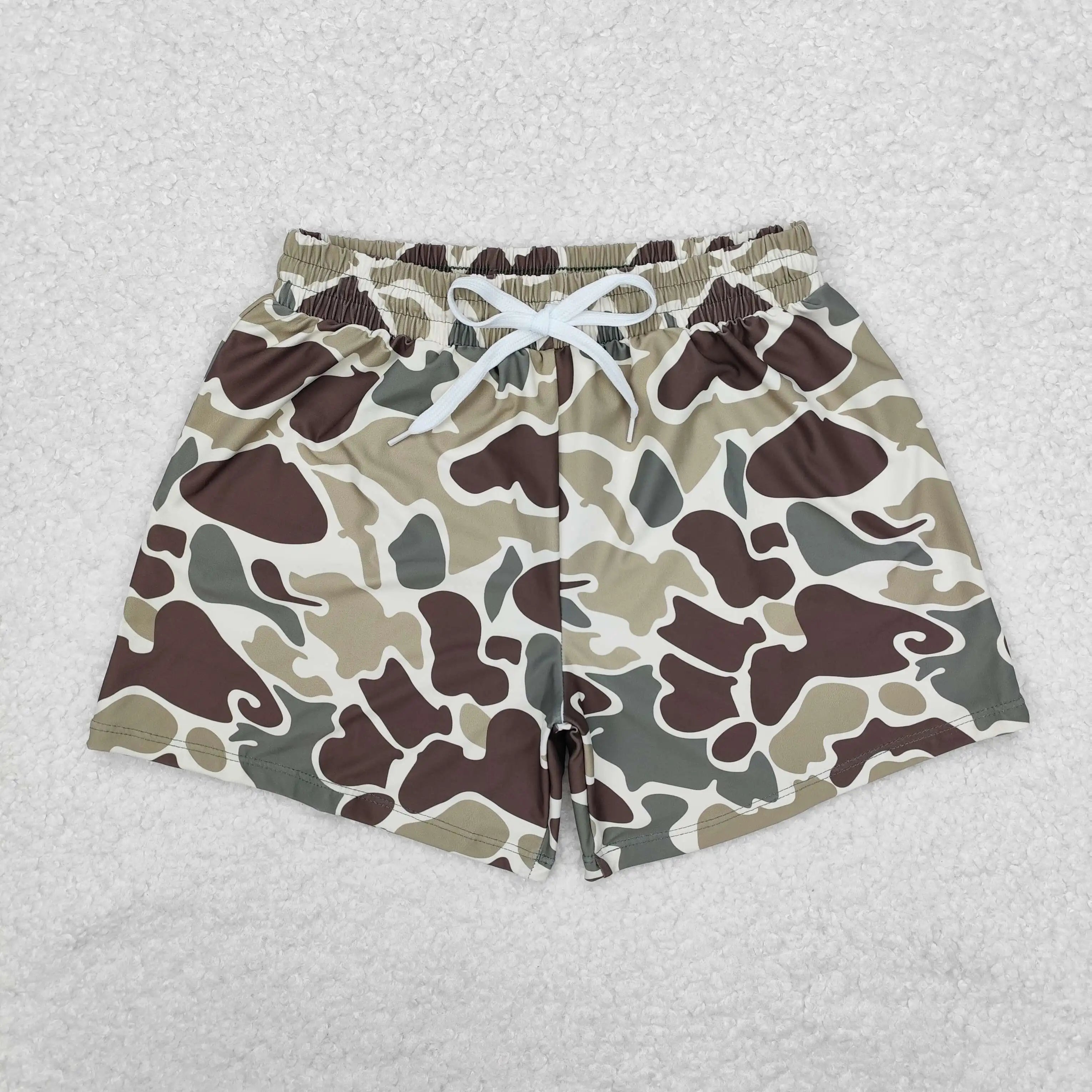 Wholesale Baby Boy Girl Kids Adult Family Camo Men Trunks Women Swimsuit Beachwear Shorts Summer Swimwear Parent-child Matching