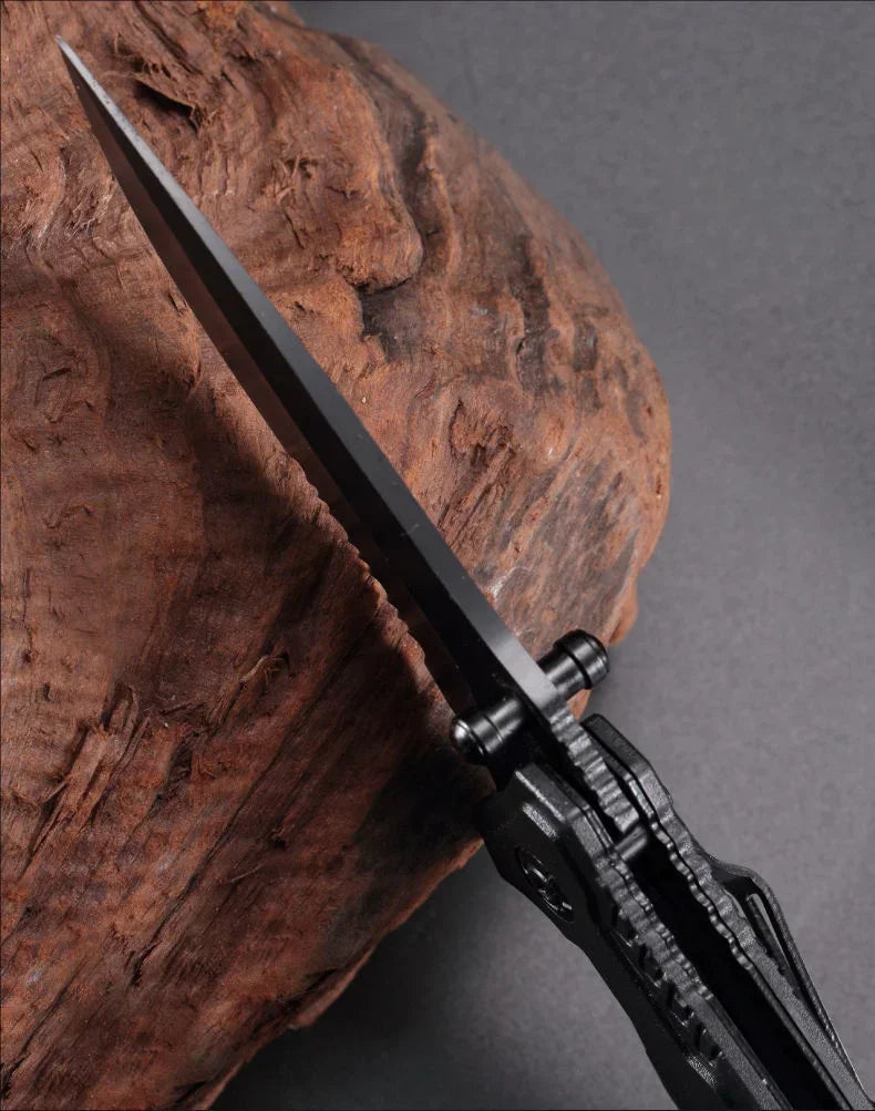 1pcs Portable Folding Knife Plastic Handle Stainless Steel Blade  Camping Survival Outdoor Tools