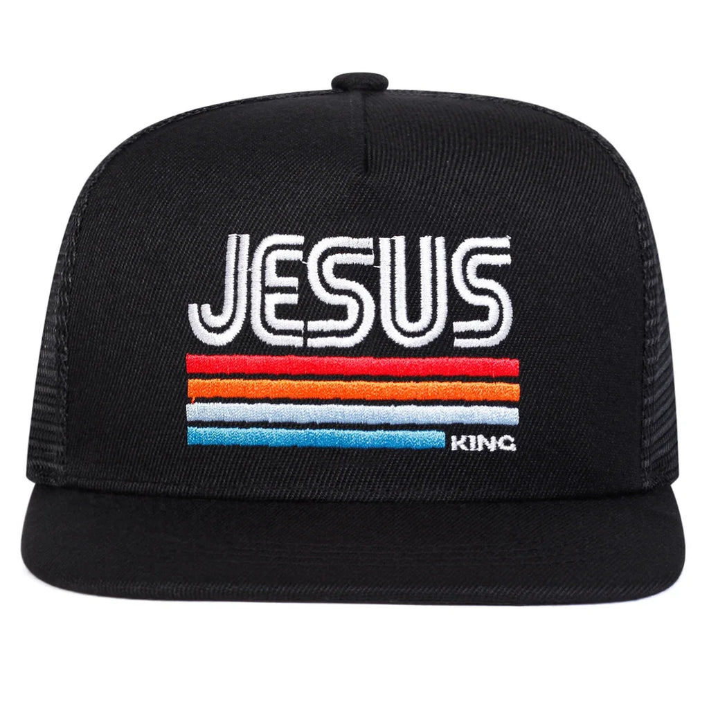 Unisex JESUS Letter Embroidery Hip-hop Net Hats Spring Summer Outdoor Adjustable Casual Baseball Caps Sunscreen Hat Sports Cap
