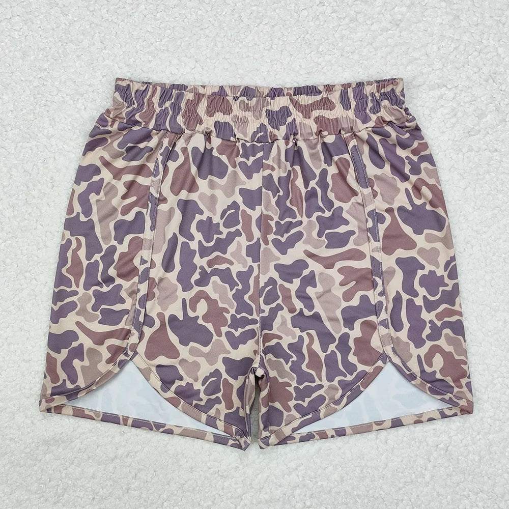 Women's Grey Camo Shorts — Casual Summer Bottoms