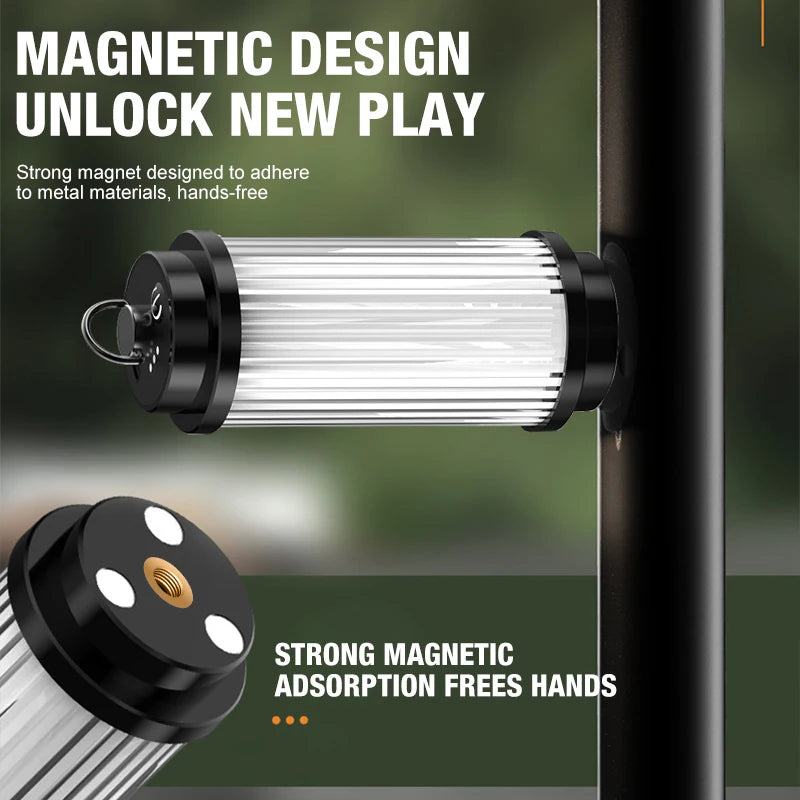 Outdoor camping tools camping lights 5 kinds of lights adjustable ceiling can be connected with the bracket TYPE-C charging.