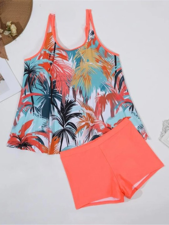 Printed Plus Size Bikini Set