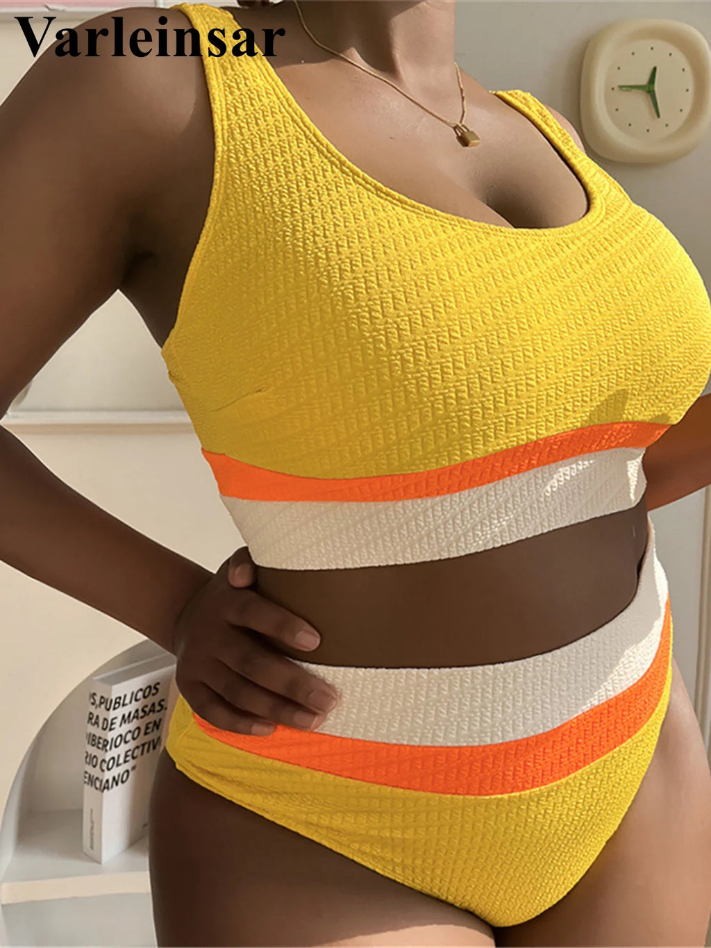 Spliced Plus Size Bikini Set