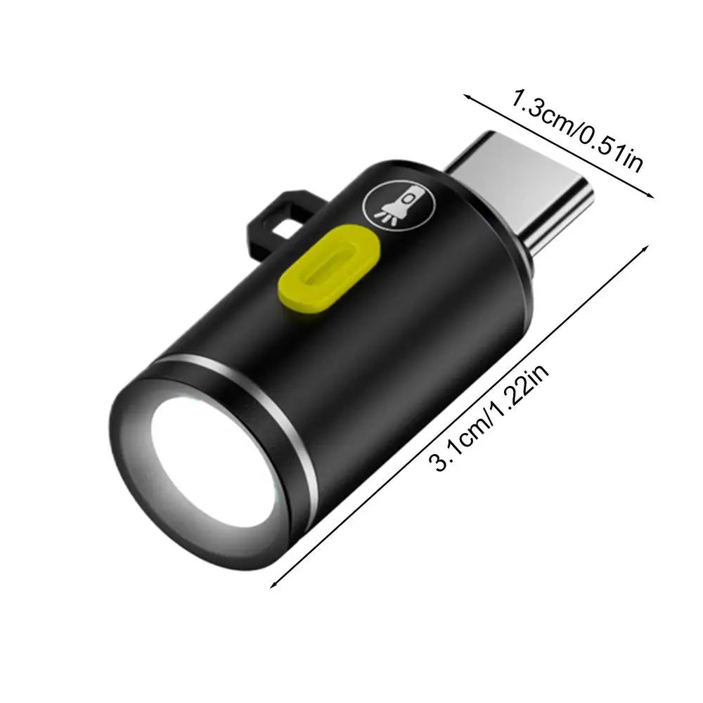 Type-C LED Camping Flashlight Portable Pocket Flashlight Outdoor Lighting Device Super Bright Waterproof Torch for Camping