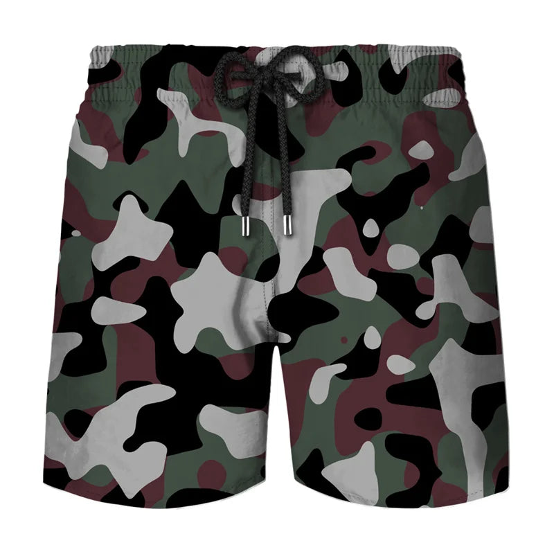 Camouflage Board Shorts Fashion 3D Printed Camo