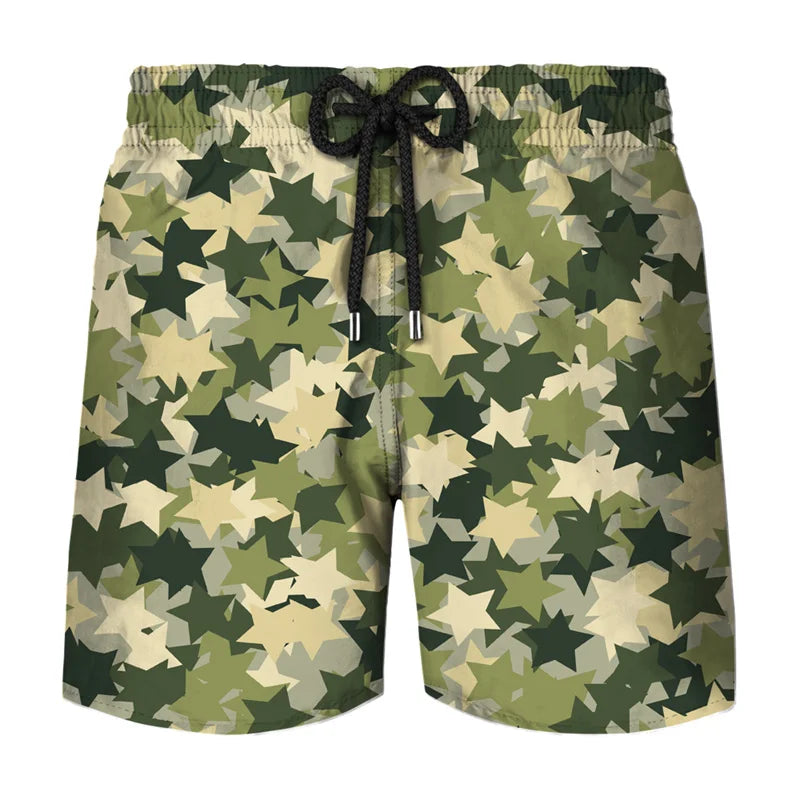 Camouflage Board Shorts Fashion 3D Printed Camo